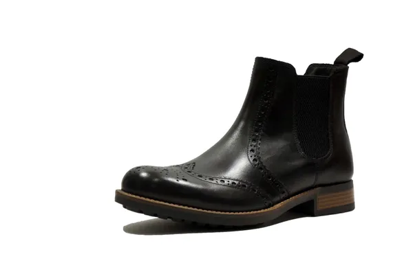 Black_Genuine_Leather_Men's_brogue_Chelsea_Boots_For_Casual_&_Party_Wear