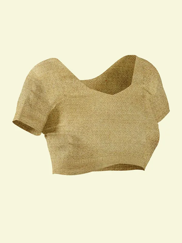 Beige_Cotton_Blend_Banarasi_Sarees_For_Women