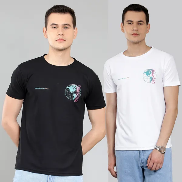 We_Perfect_Printed_Men_Round_Neck_Black_White_T-Shirt