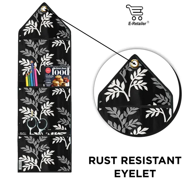 Black_Polyester_Fabric_Wall_Hanging_Organizer_For_Home