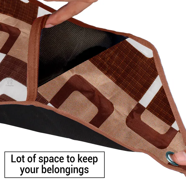 Wall_Hanging_Organizer/Magazine_Holder_With_3_Utility_Pockets_(Material-_Polyester,__Color-_Brown,__Size-26x9_Inches)