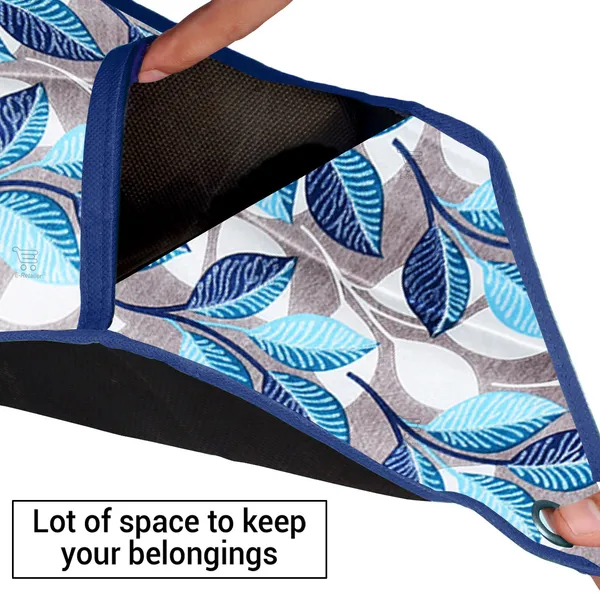 Wall_Hanging_Organizer/Magazine_Holder_With_3_Utility_Pockets_(Material-_Polyester,__Color-_Blue,__Size-26x9_Inches)