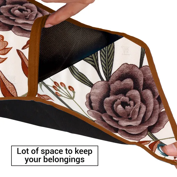 Wall_Hanging_Organizer/Magazine_Holder_With_3_Utility_Pockets_(Material-_Polyester,__Color-_Brown,__Size-26x9_Inches)