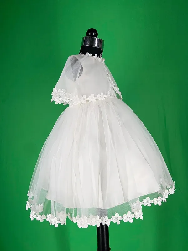 White_Satin_Solid_Round_Neck_Dress_For_Girls