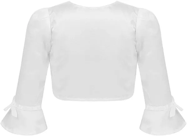 White_Satin_Solid_Three_Fourth_Sleeve_Shrug_For_Girls