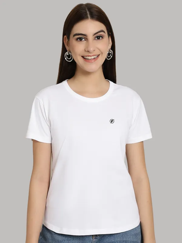Pack_of_2_White_&_Grey_Cotton_Round_Neck_T-Shirt_For_Women