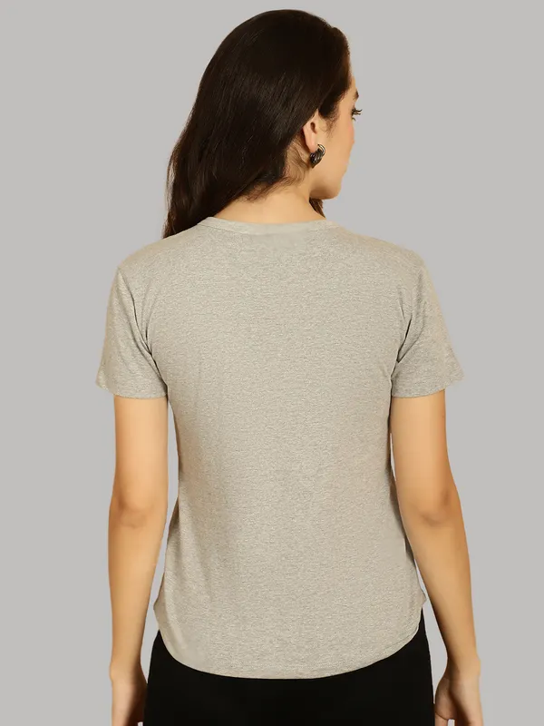 Pack_of_2_Grey_&_Coral_Cotton_Round_Neck_T-Shirt_For_Women