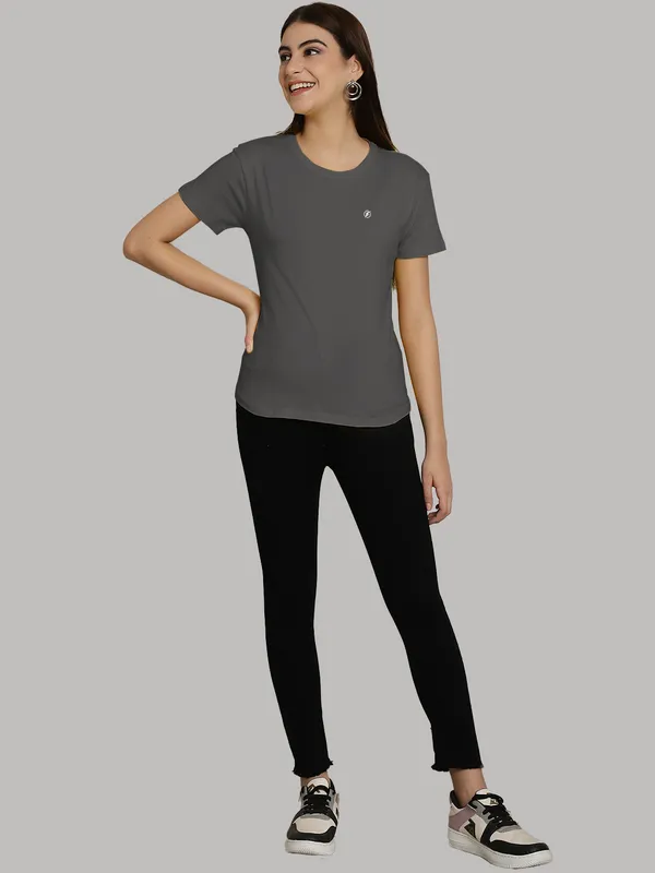 Pack_of_2_Yellow_&_Grey_Cotton_Round_Neck_T-Shirt_For_Women