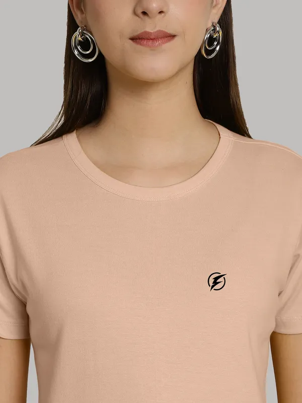 Pack_of_2_Coral_&_Sea_Green_Cotton_Round_Neck_T-Shirt_For_Women