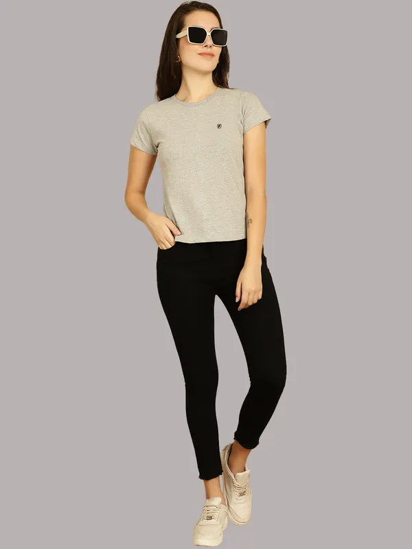 Pack_of_2_White_&_Grey_Cotton_Round_Neck_T-Shirt_For_Women