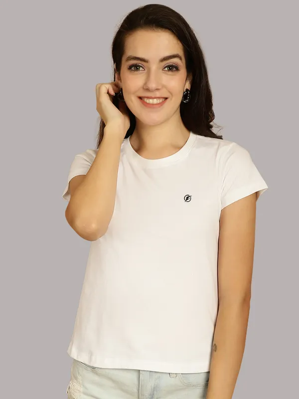 Pack_of_2_White_&_Yellow_Cotton_Round_Neck_T-Shirt_For_Women