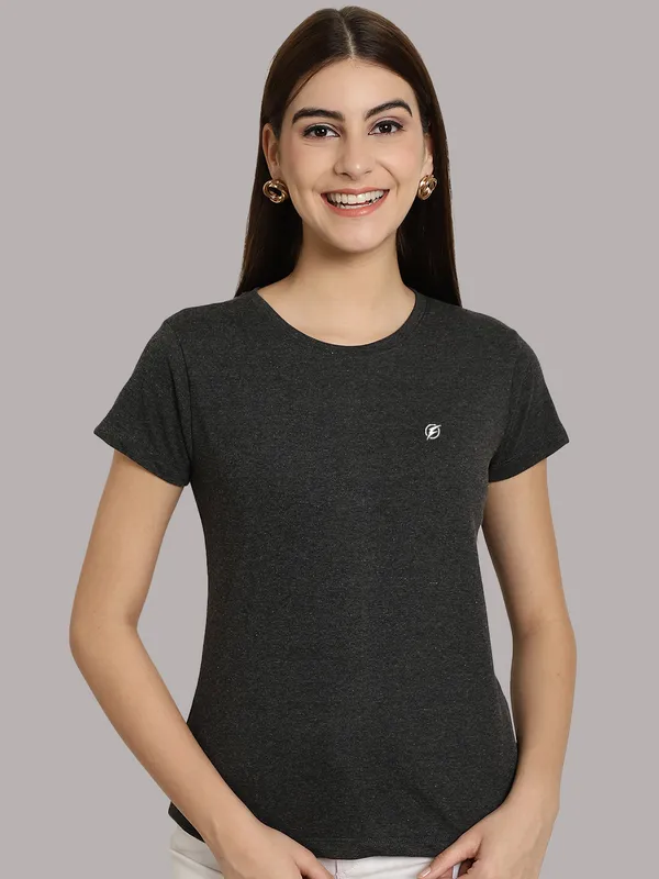 Pack_of_2_Grey_&_Grey_Cotton_Round_Neck_T-Shirt_For_Women
