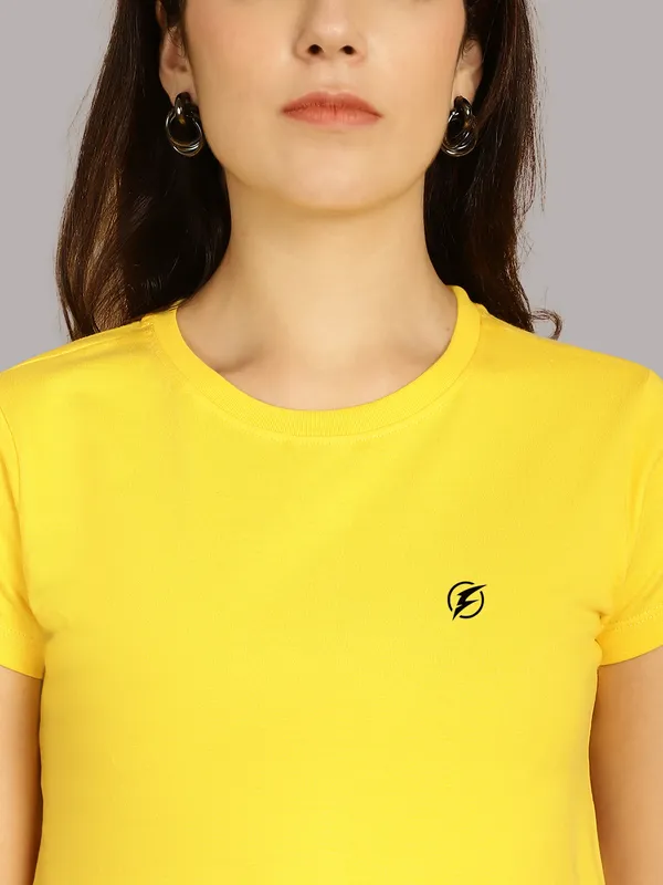 Pack_of_2_Yellow_&_Mustard_Cotton_Round_Neck_T-Shirt_For_Women