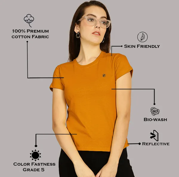 Pack_of_2_Yellow_&_Mustard_Cotton_Round_Neck_T-Shirt_For_Women