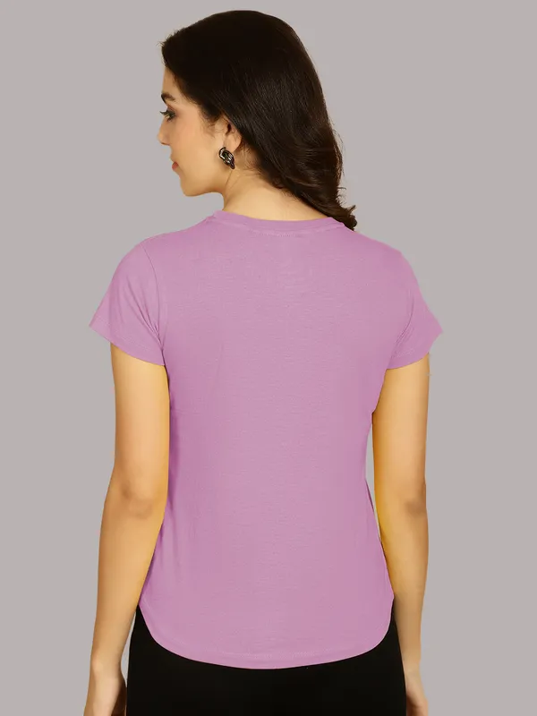 Pack_of_2_Purple_&_Grey_Cotton_Round_Neck_T-Shirt_For_Women