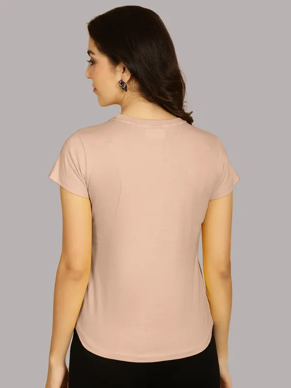 Pack_of_2_Coral_&_Grey_Cotton_Round_Neck_T-Shirt_For_Women