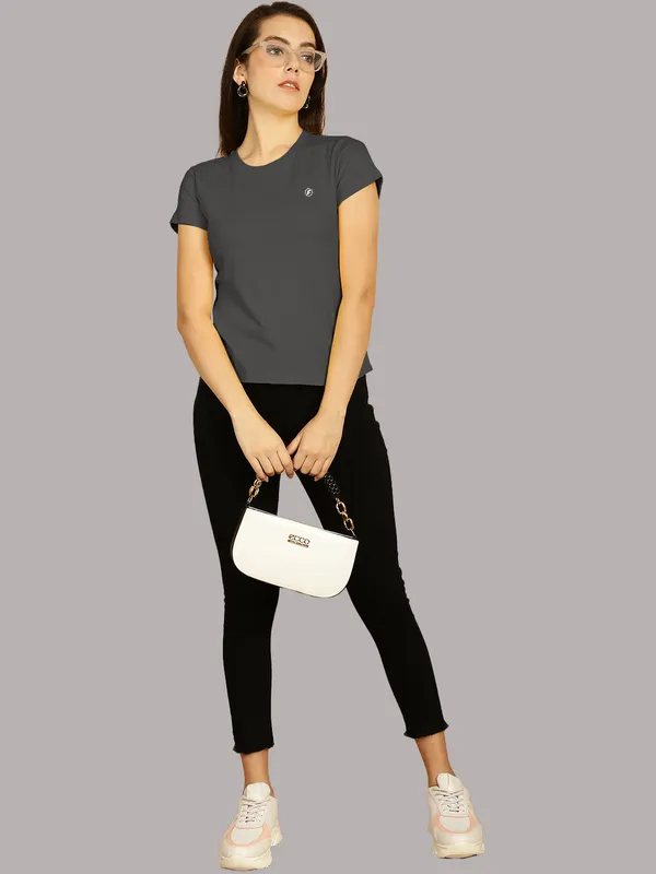 Pack_of_2_Coral_&_Grey_Cotton_Round_Neck_T-Shirt_For_Women