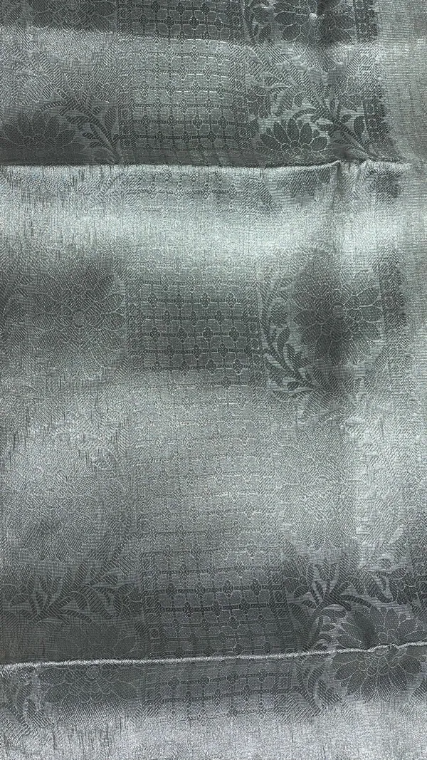 Humairah_Presents_Silver_Supernet_Banarasi_Tissue_Zari_Stripe_Skirt_Floral_Zari_Border_and_Contrast_Gold_Pallu_with_Silver_Blouse_Banarasi_Saree