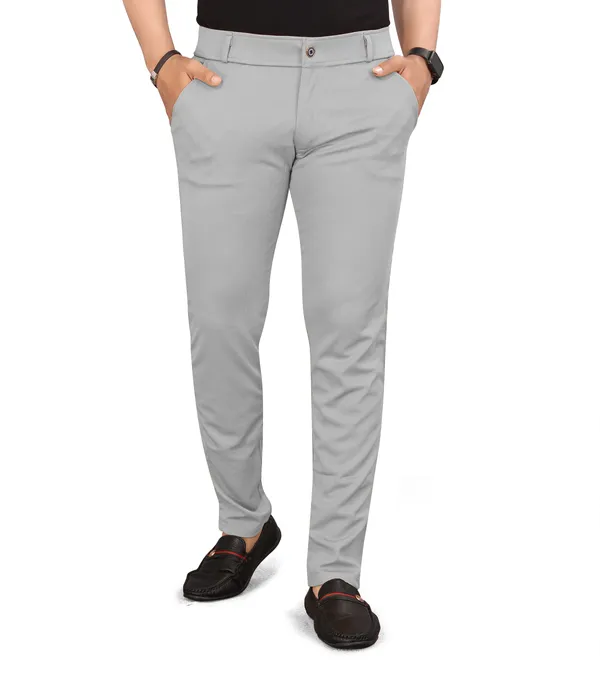 Alvino Lycra Trouser For Men Light Grey (Stretchable) Price in India ...
