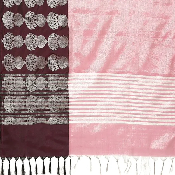Burgundy_Kanjeevaram_Banarasi_Sarees_For_Women