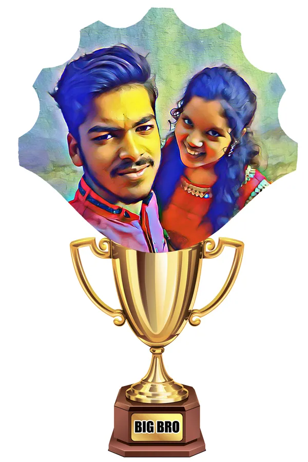 Personalized_Multicolor_Trophy_Shape_Wooden_Cutout_Photo_Frame