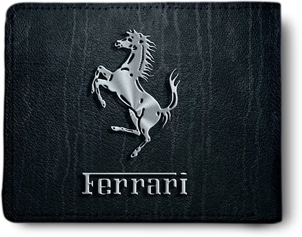 Black_Men'S_Wallet_Sports_Car_Logo_Printed_Pu_Leather_Wallet_For_Men'S/Boy'S