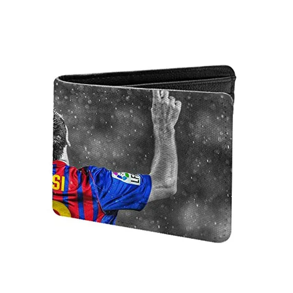 Artwork_Printed_Pu_Leather_Wallet_For_Men'S/Boy'S_Messi_Signature_Pose