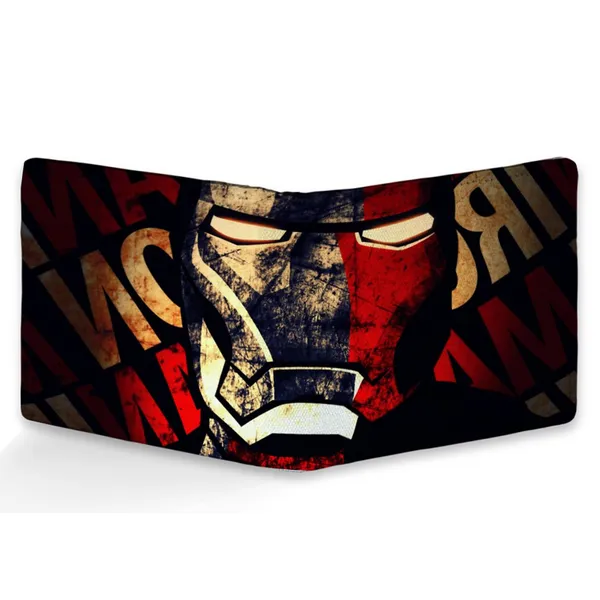Men'S_Wallet_Super_Hero_Mask_Printed_Pu_Leather_Wallet_For_Men'S/Boy'S