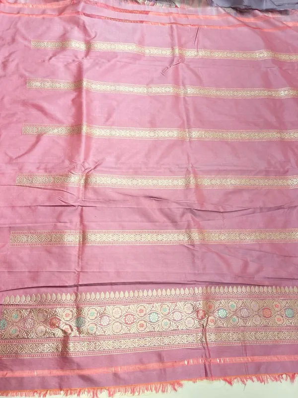 Humairah__Pure_Handwoven_Katan_Silk_Light_Purple_Kadhwa_Minakari_Floral_Boota_Jangla_Jaal_with_Kadhwa_Pallu_Zari_Border_and_Peach_Kadhwa_Blouse