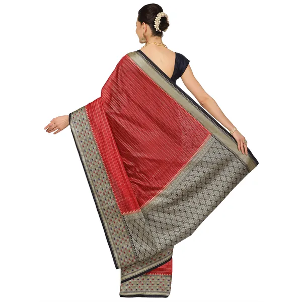 Red_Organza_Banarasi_Sarees_For_Women