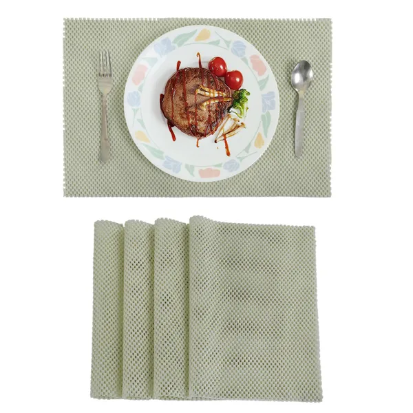 Homerz_Premium_Set_of_6_Table_Mat_for_Dining_Table,_45_x_30_cm,_Washable_and_Anti_Skid,_Soft_and_Durable_(Green)