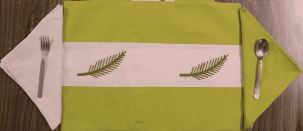 Pack_of_18_Piece_Cotton_Green_Adornado_leaf_embroidery_Collection_Place_Mat_With_Napkin_For_Dining_Room_and_Living_Room