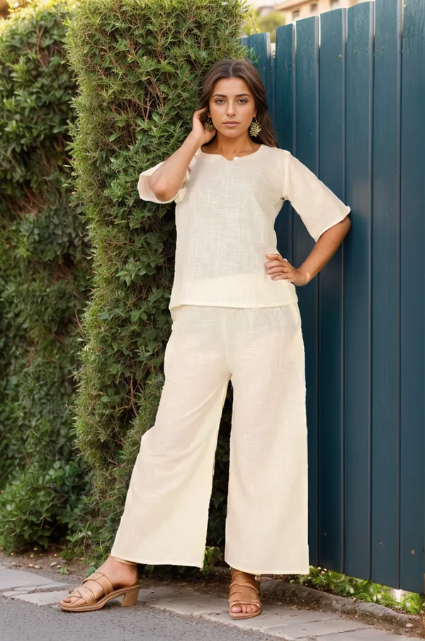 White_Trendy_Design_Cotton_Co-Ord_Set_For_Women