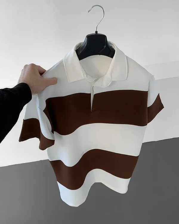 White_Cotton_Spread_Collar_Half_Sleeve_Polo_T-Shirt