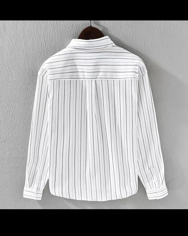 White_Cotton_Spread_Collar_Half_Sleeve_Polo_Shirt