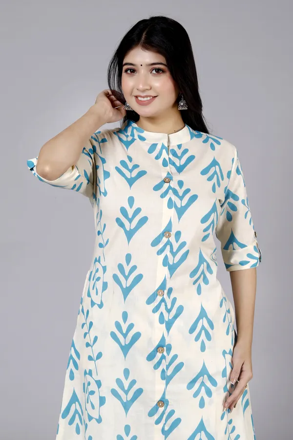 White_Cotton_Blend_Ethnic_Kurta_And_Pant_Set_|_Push_Premium_For_Women