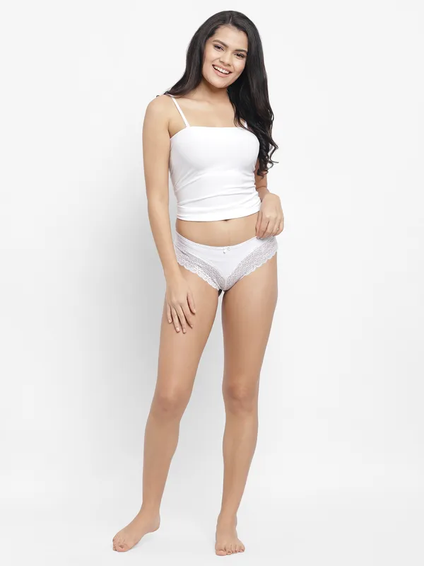 White_Lycra_Lace_Trim_Hipster_Brief_Panty_For_Women