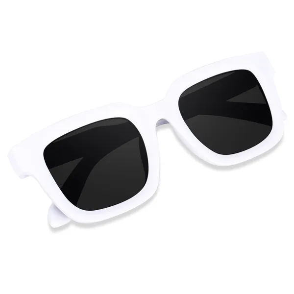 White_Large_Square_UV/UB_Protected_Sunglasses_(3803W)_-_For_Unisex