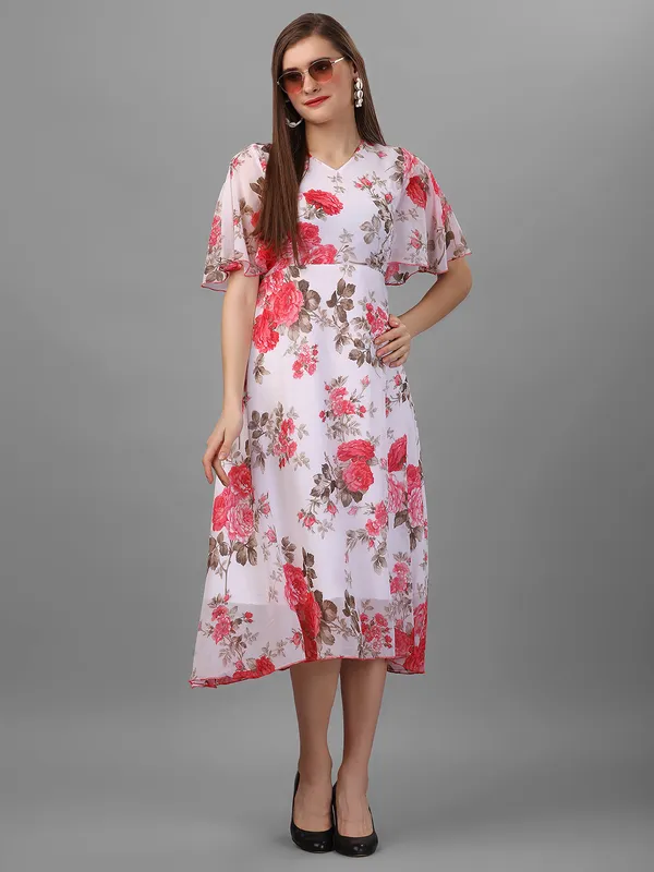 White_&_Red_Floral_Georgette_Maxi_Dress