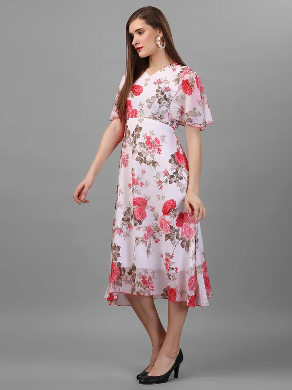 White_&_Red_Floral_Georgette_Maxi_Dress