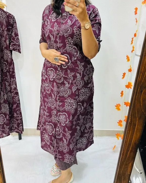 Wine_Cotton_Jaipur_Elegance_Co-ord_set_for_women