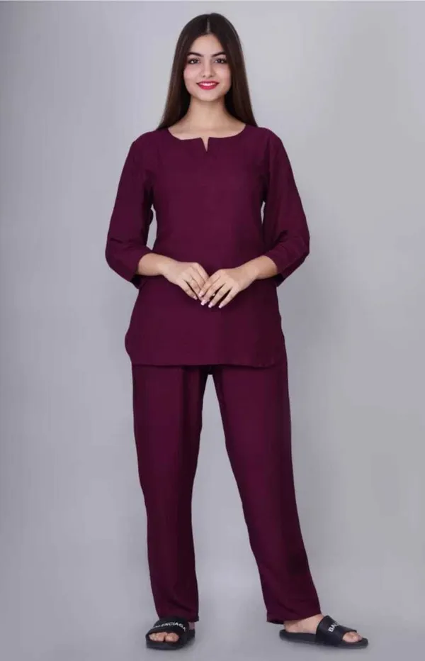 Wine_Heavy_Rayon_Printed_Casual_Wear_Nightsuit_For_Women