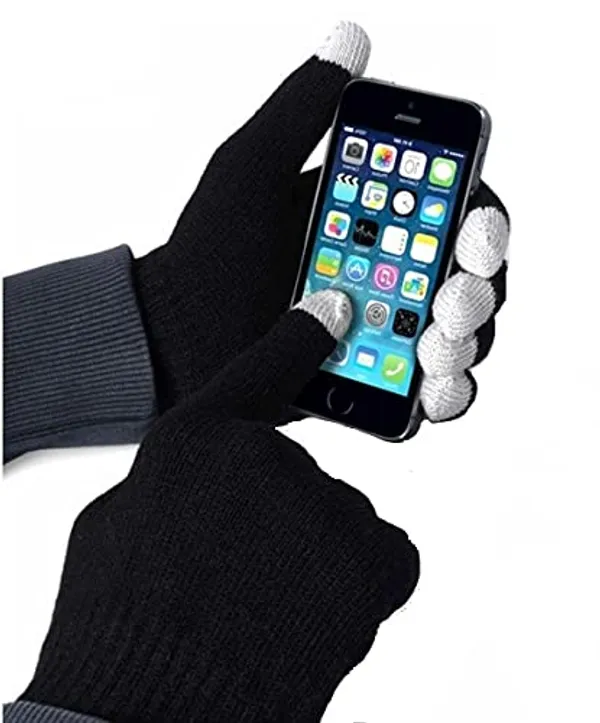 Light_Grey_Warm_Woollen_Hand_Gloves_Stretchable_Men_Women_Winter_Wool_Biker_Mittens_Acrylic_with_Fingertip_Touch_(Unisex,_Free_Size,_Multicolor)_(Steel-Grey)