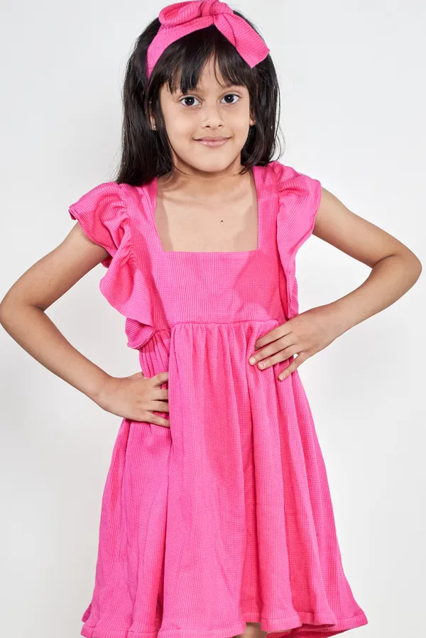 Pink_Dress_For_Girls_|_Ribbed_Western