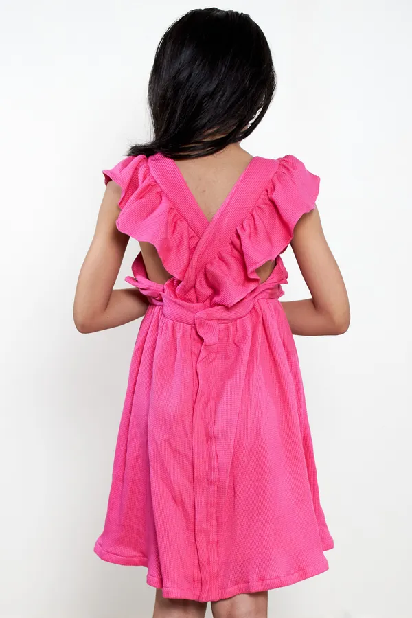 Pink_Dress_For_Girls_|_Ribbed_Western