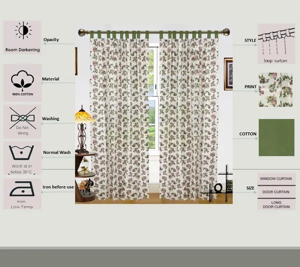 Pack_of_2_Cotton_Green_Rose_Printed_Tab_Top_Curtain_Set_for_Window_and_Door