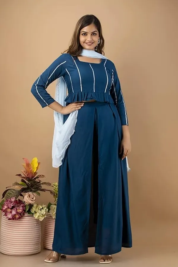 Women_Blue_Rayon_Printed_Crop_Top_With_Skirt_Palazzo_&_Dupatta_???
