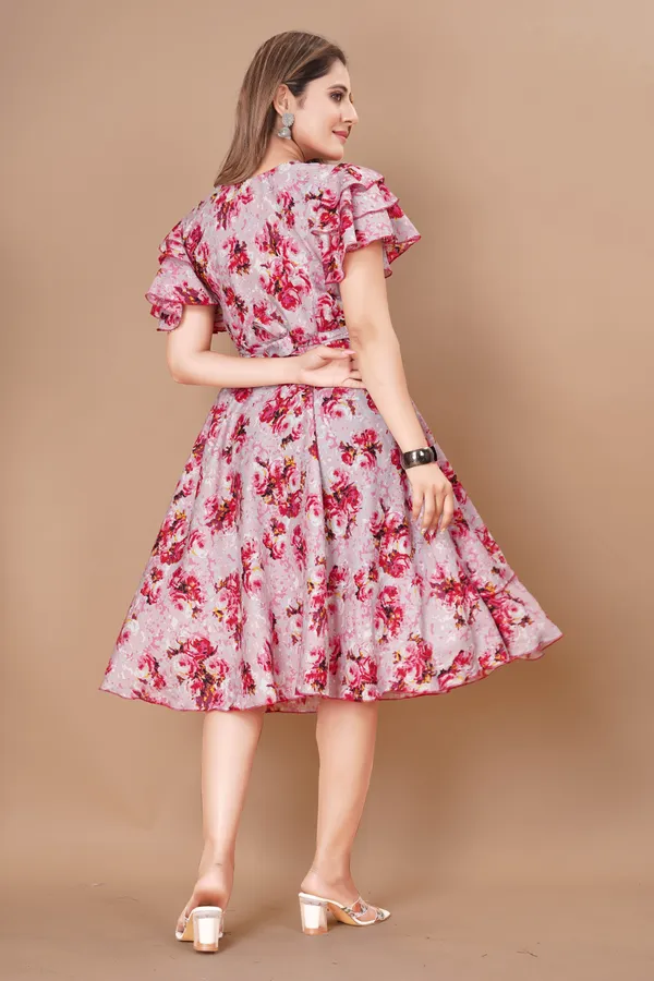 Women_Crepe_Floral_Print_Layered_Knee_Length_Dress