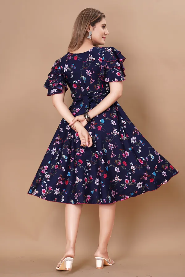 Women_Crepe_Floral_Print_Layered_Knee_Length_Dress