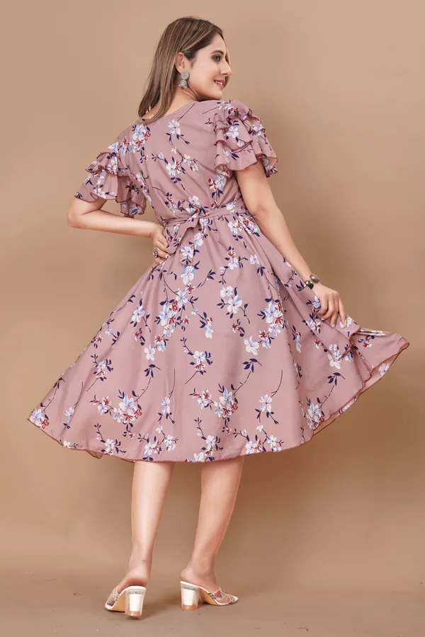 Women_Crepe_Floral_Print_Layered_Knee_Length_Dress